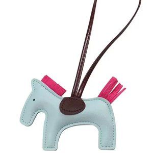 🆕 Equestrian Lucky Horse-Pony Purse Tag or Keychain - Lt Blue and Pink 🐴